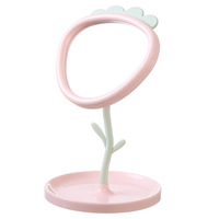 Flower Mirror Desktop Rotating HD Princess Mirror Jewelry Storage Mirror High Beauty Makeup Mirror
