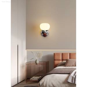 Lámpara de Pared LED de Hierro Estilo Crema con Diseño Moderno de Calabaza, Regulable, para Sala de Estar, Pasillo y Dormitorio - Product Image 2