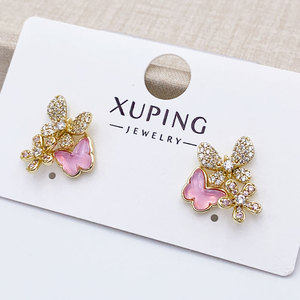 <span class=keywords><strong>Orecchini</strong></span> a perno da donna XUPING all'ingrosso, placcati oro 14K, stile farfalla, fiore e stella, alla moda, colorati, <span class=keywords><strong>per</strong></span> ragazze giovani - Product Image 6