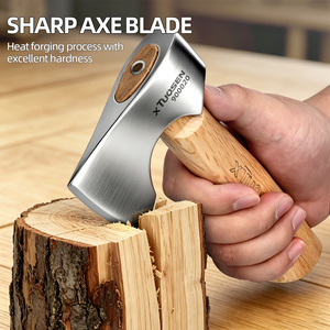 <span class=keywords><strong>Hacha</strong></span> Portátil Mini en Oferta, <span class=keywords><strong>Hacha</strong></span> Forjada <span class=keywords><strong>de</strong></span> Acero con Alto Contenido <span class=keywords><strong>de</strong></span> Carbono, <span class=keywords><strong>Mango</strong></span> <span class=keywords><strong>de</strong></span> <span class=keywords><strong>Madera</strong></span> Natural, 470g, <span class=keywords><strong>para</strong></span> Campismo, Senderismo, Supervivencia al Aire Libre - Product Image 4