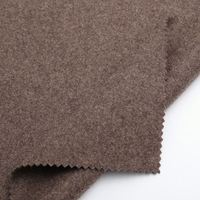 Tissu en laine métonnée épaisse noire 95% polyester 5% laine 560G/M pour veste - Vente en gros
