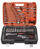 Clé à douille à cliquet professionnelle 1/2 1/4\" 3/8\" 216 pièces, kit d'outils de réparation automobile, boîte à outils manuelle, jeu de clés à douille pour voiture