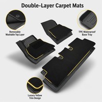Tapis de sol universels en tissu haut de gamme sur mesure, ensemble complet noir 3D toutes saisons, protection intérieure, vente en gros