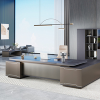 Conjunto de muebles de oficina MFC de lujo moderno Zitai, silla de escritorio Boss y Escritorio de oficina ejecutivo para CEO Manager