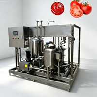 Ligne complète de production de purée de tomate 500 kg/h : lavage, pulvérisation, concentration, remplissage, tout en un