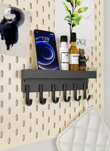 Porte-clés multifonctionnel sans perforation, support mural de rangement pour entrée - Product Image 5