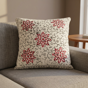 Housse de coussin jacquard imprimée au bloc, taie d'oreiller décorative douce et respirante pour lit et canapé - Product Image 3