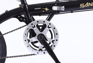 <span class=keywords><strong>Bicicleta</strong></span> de Montaña <span class=keywords><strong>Plegable</strong></span> Motorizada BMX, Chopper Ligera de 14 Pulgadas y 7 Velocidades con Doble Freno de Disco, en Oferta - Product Image 6