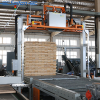 Machine à empiler les palettes en bois multifonctionnelle Saifan SF8005+8010, contrôlée par PLC, puissance 30,5 kW/12 kW, fonctionnement automatique, max. 20m/min