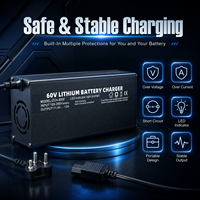Chargeur de batterie de vélo électrique OEM 60V 12A, chargeur au lithium 67.2V 71.4V 73V avec prise DC SBS75X