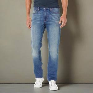 Jean droit personnalisé pour hommes en coton épais Denim vintage nouvelle mode Streetwear délavé taille moyenne tricotée grande taille - Product Image 1