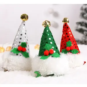 NOUVEAU Épingle à cheveux pour chapeau de père Noël Pince à cheveux délicate pour enfants Mini chapeau épingle à cheveux Cadeau de Noël chaperon rouge Costume de Noël Cadeau de Noël