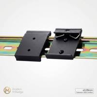 Support de fixation à clipser pour rail DIN en aluminium Huaqi Mingtong 6063-T6, 35 mm, 68x35x8 mm, certifié Tiandi, conforme RoHS