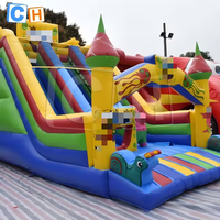 Toboggan gonflable géant personnalisable pour adulte, commercial, extérieur, toboggans gonflables bon marché pour enfants, jardin avec piscine