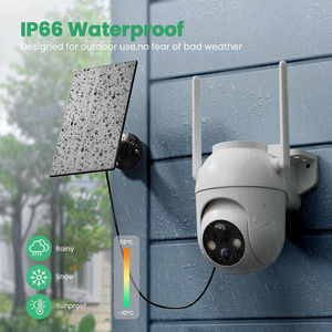 Caméra Wifi 5MP avec support de panneau solaire, vision nocturne couleur, caméra extérieure étanche IP65, usine chinoise à Shenzhen - Product Image 4