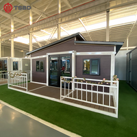 Genişletilebilir Konteyner Ev 40ft Taşınabilir Ek Birimi Modüler Ev Çelik Çerçeveli Siklon Dayanımlı