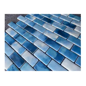 Quality mix color design pattern mosaic pool tiles indoor glass mosaic for swimming pool or bathroom decor