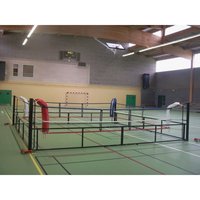 Anneau de boxe pliable 4x4m 1 minute assemblage rapide et conception portable pliable parfait pour un usage domestique en salle de sport