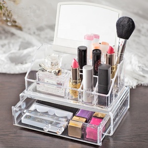 Choice Fun Wholesale Clear Acrylic Make up <strong>Makeup</strong> Cosmetics Organizer <strong>Drawers</strong> With Mirror - Product Image 2