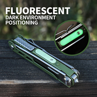 Navaja Multiherramienta Xhandle MT-18 10 en 1, Hoja de Sierra de Acero D2, Tira Luminosa Verde de Fósforo, Rompecristales, Táctica, Supervivencia, Bricolaje, EDC