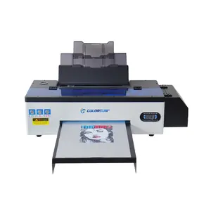 Colorsun Printer DTF A3, Printer Otomatis Kecepatan Tinggi untuk Kaus Printer R1390 dengan Perangkat Pemanas