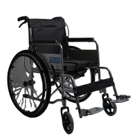 Fauteuil roulant pliable manuel confortable pour fauteuil roulant, avec pédale amovible, système de freinage sécurisée, modèle de base,