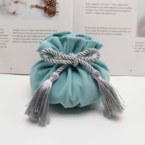 Bolsa de Terciopelo Redonda Creativa para Dulces de Boda, Estilo Europeo, para Ceremonia de Mano, Regalo de Boda, Bolsa de Terciopelo para Regalos - Product Image 4