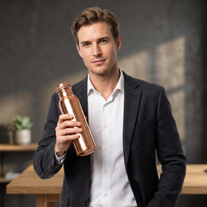 High Quality Copper Sport <b>Foldable</b> Eco-Friendly <b>Water</b> <b>Bottle</b> Straw Custom Logo Drinkware Health Hygienic Dishwasher Safe Thermal - Product Image 1