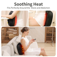 Alat Pijat Pinggang Shiatsu dengan Pemanas, Pijatan Mendalam untuk Meredakan Nyeri Punggung Bawah, Remote Control, Berbagai Mode, Pengatur Waktu Mati Otomatis