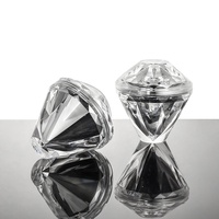 Nouveau luxe 30g unique forme de diamant clair acrylique yeux crème pour le visage humidité essence cosmétique conteneur maquillage pot en plastique avec couvercle