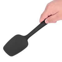 Spatule en silicone résistante à la chaleur 600F, pour la cuisson, le grattage, le mélange, antiadhésive, sans BPA, passe au lave-vaisselle, lot de 3, noir