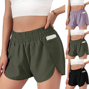2025 Short de sport décontracté pour femme Short de course à séchage rapide double couche avec taille élastique et poche - Product Image 3