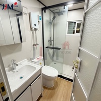 JJM Villa Modulaire Préfabriquée de Luxe Moderne 2, 3 Chambres, 20, 30, 40 pieds, avec Panneaux Solaires, Maison Conteneur Extensible, Hôtel