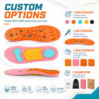 Fabricant OEM – Semelles intérieures magnétiques en TPE à 4 couches pour massage des pieds, absorption des chocs, soutien de la voûte plantaire, confort pour la marche et le sport