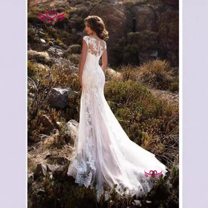 Iser Queen <b>White</b> <b>Lace</b> Mermaid Wedding Dress Sweetheart Neckline Natural Waist Bodycon Style - Product Image 2