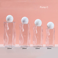 Pack P-LAN 100ml 150ml 200ml 250ml Bouteille en plastique PET transparente pour shampoing, huile capillaire avec pompe à lotion