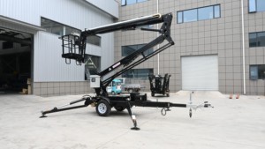 Plateforme élévatrice télescopique remorquable pour travaux en hauteur, vente chaude, 12-24 m, extérieur - Product Image 4