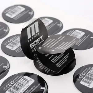 Custom Logo Sticker Zelfklevende Cosmetische Vinyl Dubbele Lagen Ronde Fles Stickers Afdrukken Meerdere Zijden Zelfklevend Etiket