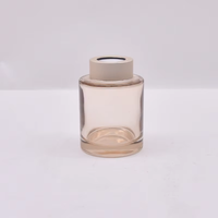 Bouteille diffuseur en verre de 100 ml en gros, vide, pour aromathérapie, avec impression sérigraphique, créative, cylindrique, à bouchon à vis, pour la maison
