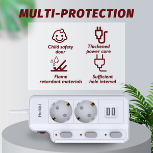 2024 Thiết kế phổ biến Đức EU Power Strip Board mở rộng 16 AC Outlet với 3 USB Loại C Ổ cắm điện đầu ra - Product Image 6
