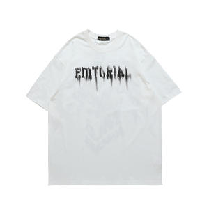 Vendita calda <span class=keywords><strong>T</strong></span>-<span class=keywords><strong>Shirt</strong></span> colore bianco nero alta serie <span class=keywords><strong>T</strong></span>-<span class=keywords><strong>Shirt</strong></span> lettera anteriore Graffiti <span class=keywords><strong>retro</strong></span> disegno angelo Oversize maglietta ampia - Product Image 2