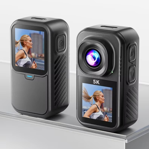 Caméra d'action sportive miniature 5K 4K 60fps étanche 30m avec double écran tactile 2.0'', objectif à filtre remplaçable, grand angle 170°, anti-tremblement - Product Image 1