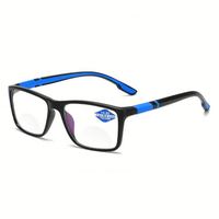 Vente en gros de lunettes optiques presbyopes carrées ultralégères, anti-lumière bleue, bifocales, pour hommes et femmes