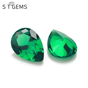 ST Gems-Nano <span class=keywords><strong>piedra</strong></span> de cristal <span class=keywords><strong>verde</strong></span> en forma de pera, cristal brillante cortado, fabricante que proporciona un buen precio para la venta - Product Image 2