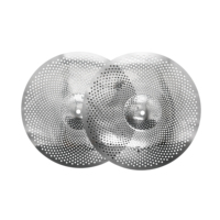 Cymbales Tongxiang en alliage d'argent poli de haute qualité à faible volume pour batterie : Hi-hat 14'', Crash 16'', Crash 18'', Ride 20'' (60% de sonorité)