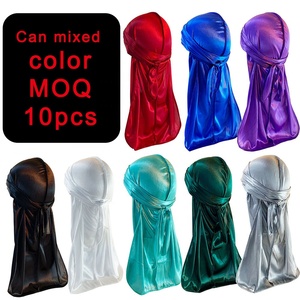 Vente en gros et <span class=keywords><strong>livraison</strong></span> <span class=keywords><strong>rapide</strong></span> de cheveux en soie avec logo personnalisé <span class=keywords><strong>durag</strong></span> turban bas en satin quantité minimale de commande durags pour hommes - Product Image 3