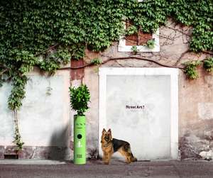 Poubelle ronde verte en colonne pour usine, avec pot de <span class=keywords><strong>fleurs</strong></span>, personnalisation possible, poubelle pour animaux de compagnie, poubelle pour déchets de rue - Product Image 5