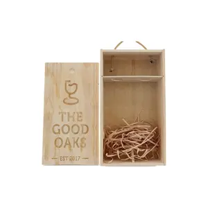 Необработанные дешевые индивидуальные декоративные роскошные деревянные коробки для вина в одной бутылке