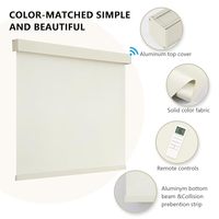 Stores enrouleurs occultants écologiques de couleur beige personnalisés pour bureau, usine, avec moteur intelligent, télécommande électrique, installation intégrée