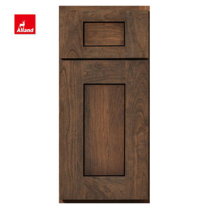 Allandcabinet Armoire de cuisine américaine en chêne encadré Armoire rustique avec îlot avec pierre de mable blanche pour cuisine murale - Product Image 6